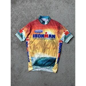 Mens Jersey Ford Ironman Hawaii Cycling LONG SLEEVE shirt bike run swim, Size M